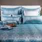 Jacquard Silk Duvet Cover Set - Orient Blue