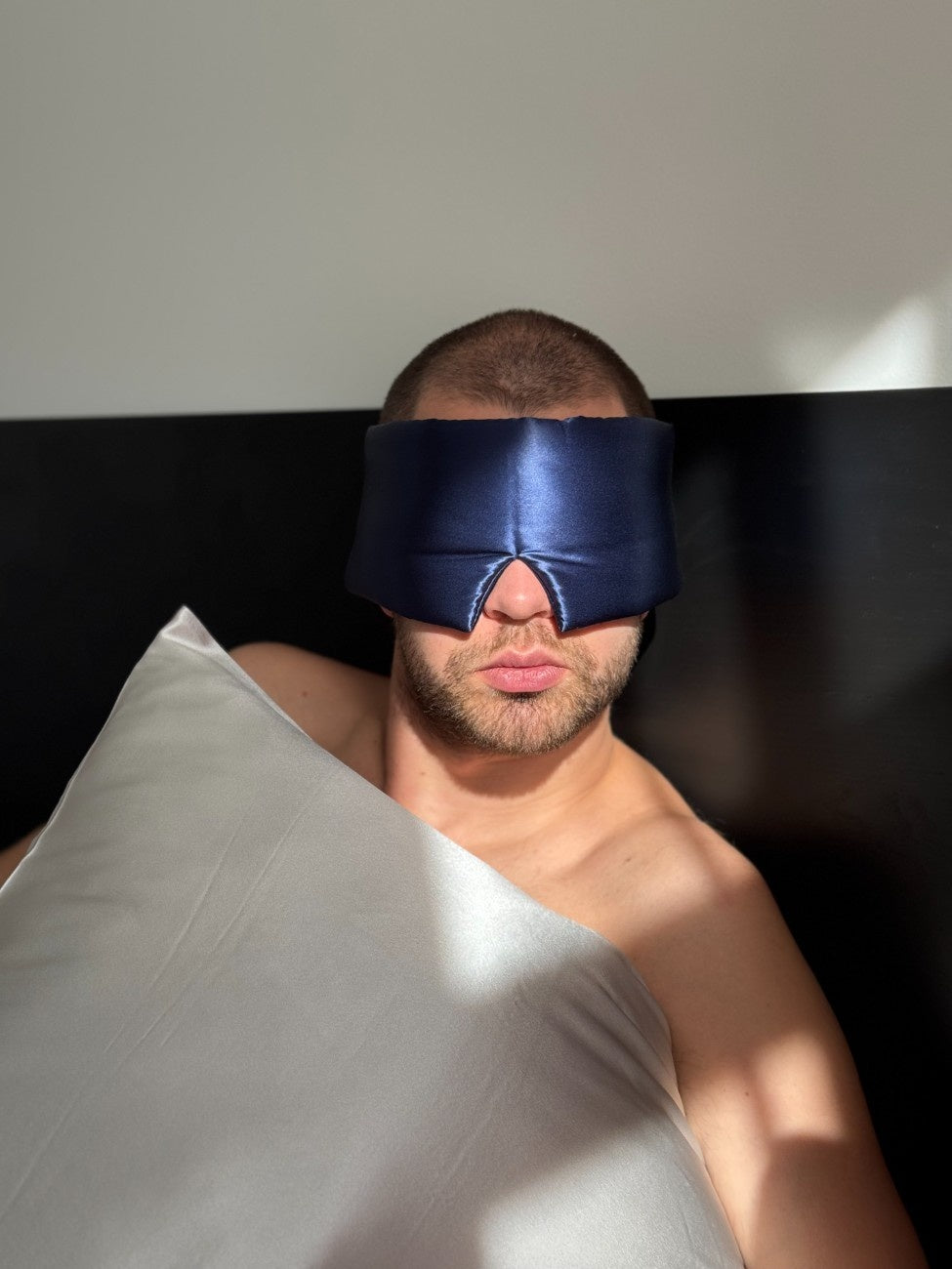 Premium Large Silk Sleep Mask - Deep Navy
