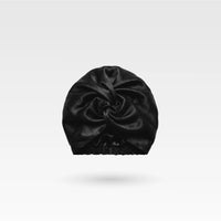 Premium Twisted Silk Bonnet - Midnight Black