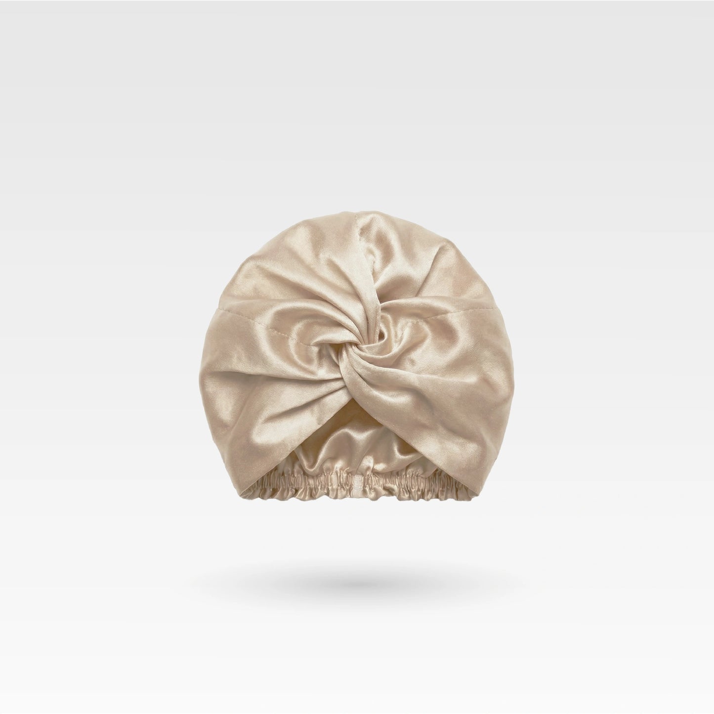 Premium Twisted Silk Bonnet - Golden Champagne