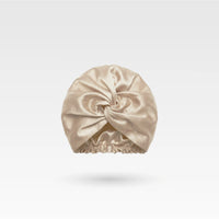 Premium Twisted Silk Bonnet - Golden Champagne