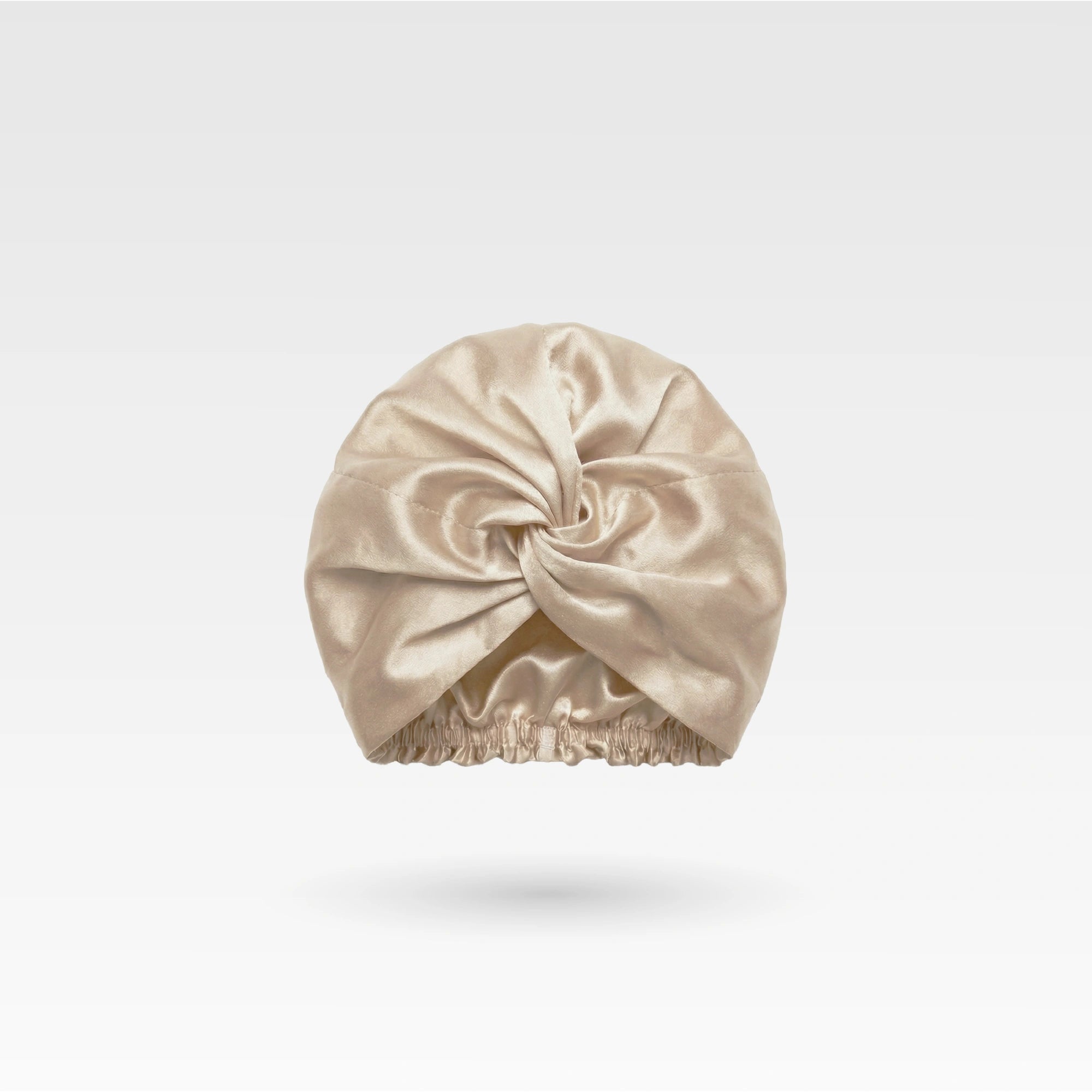 Premium Twisted Silk Bonnet - Golden Champagne