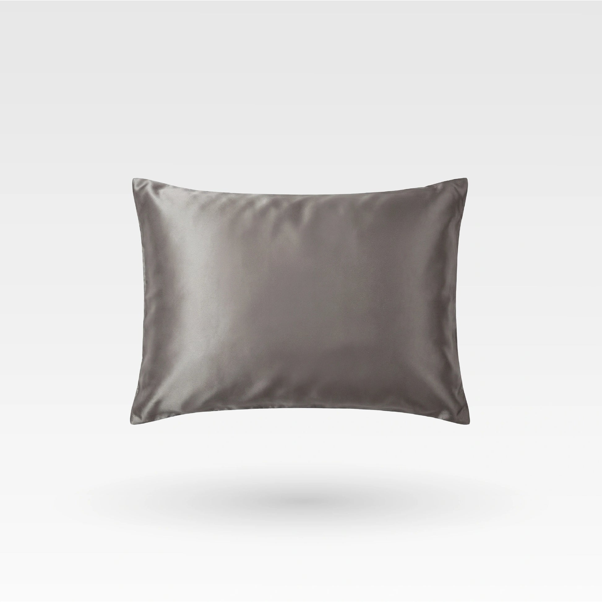 premium 100% natural mulberry silk pillowcase in ash gray color