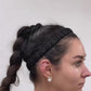 pure mulberry silk headband in black color