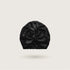 Twisted turban silk bonnet in Midnight Black for sleeping, double-layer 100% mulberry silk, 23 momme, OEKO-TEX certified – SilkWide