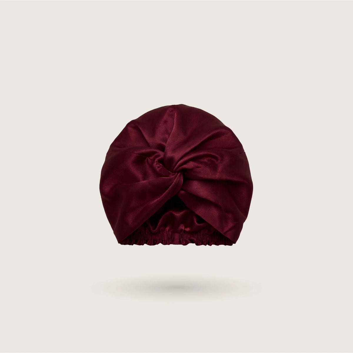 Kahekihiline sõlmega siidist turban-unemüts, värv: Bordoo, 100% mooruspuu siid, 23 momme, OEKO-TEX sertifikaadiga – SilkWide