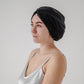 25 Momme Mulberry Silk Bonnet - Midnight Black