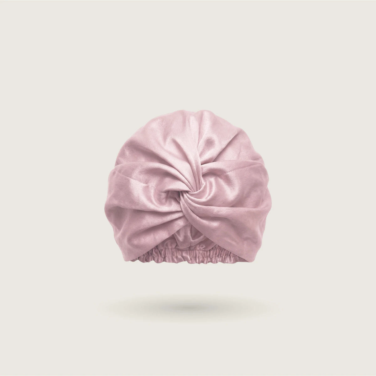 Twisted turban silk bonnet in Powder Pink for sleeping, double-layer 100% mulberry silk, 23 momme, OEKO-TEX certified – SilkWide