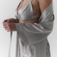 25 Momme Pure Mulberry Silk Bra - Stardust Silver