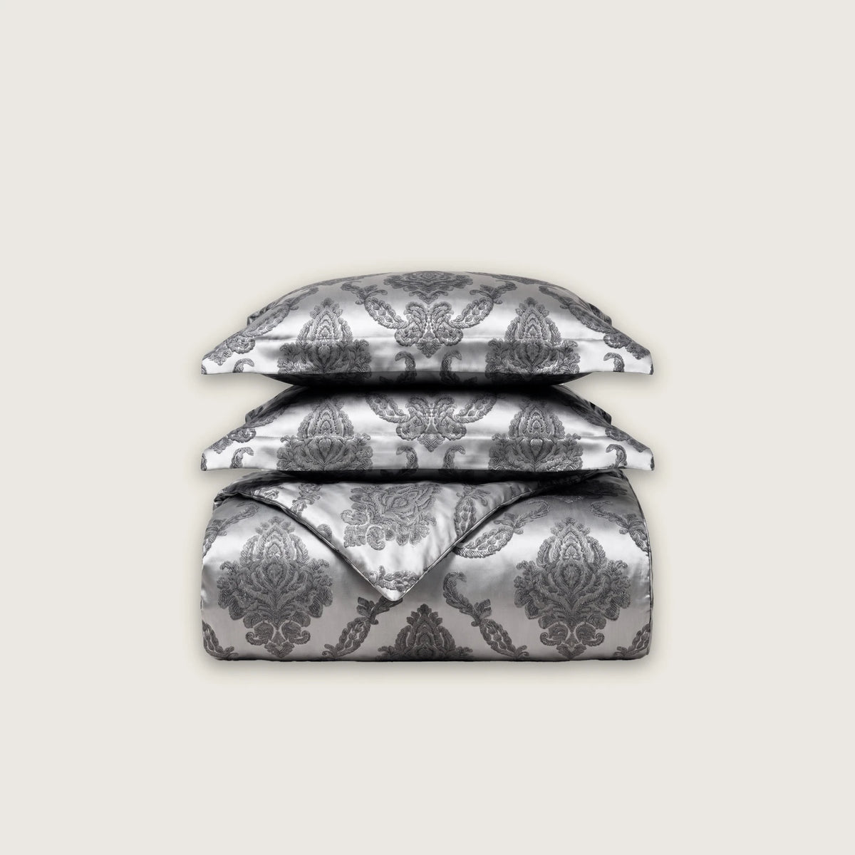 Jacquard silk duvet cover set Aviano with two pillowcases, 100% silk, 28 momme, OEKO-TEX certified, made in Germany – SilkWide