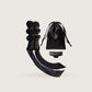 Heatless silk hair curler set in Midnight Black with silk storage bag and clip, 100% mulberry silk, 23 momme – SilkWide