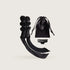 Heatless silk hair curler set in Midnight Black with silk storage bag and clip, 100% mulberry silk, 23 momme – SilkWide