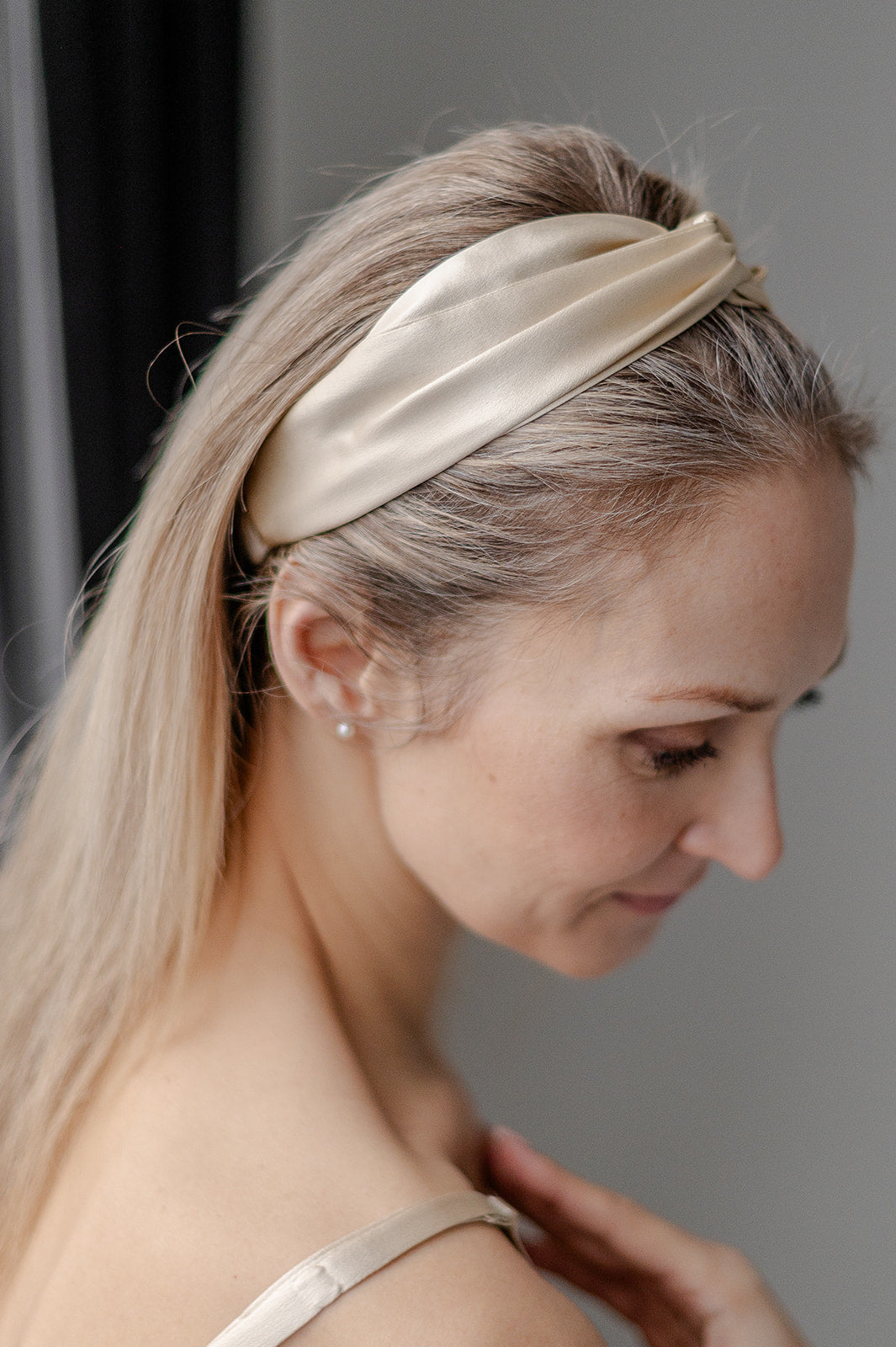 Pure Mulberry Silk Headband - Golden Champagne