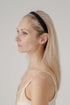 Minimal Natural Silk Headband - Midnight Black