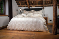 Jacquard Silk Bed Linen Luxury Set - Damask Nature