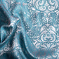 Jacquard Silk Bed Linen Luxury Set - Orient Blue