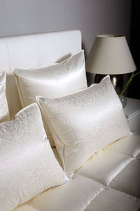 Silk Pillow with 3-Chamber Down & Feather Filling