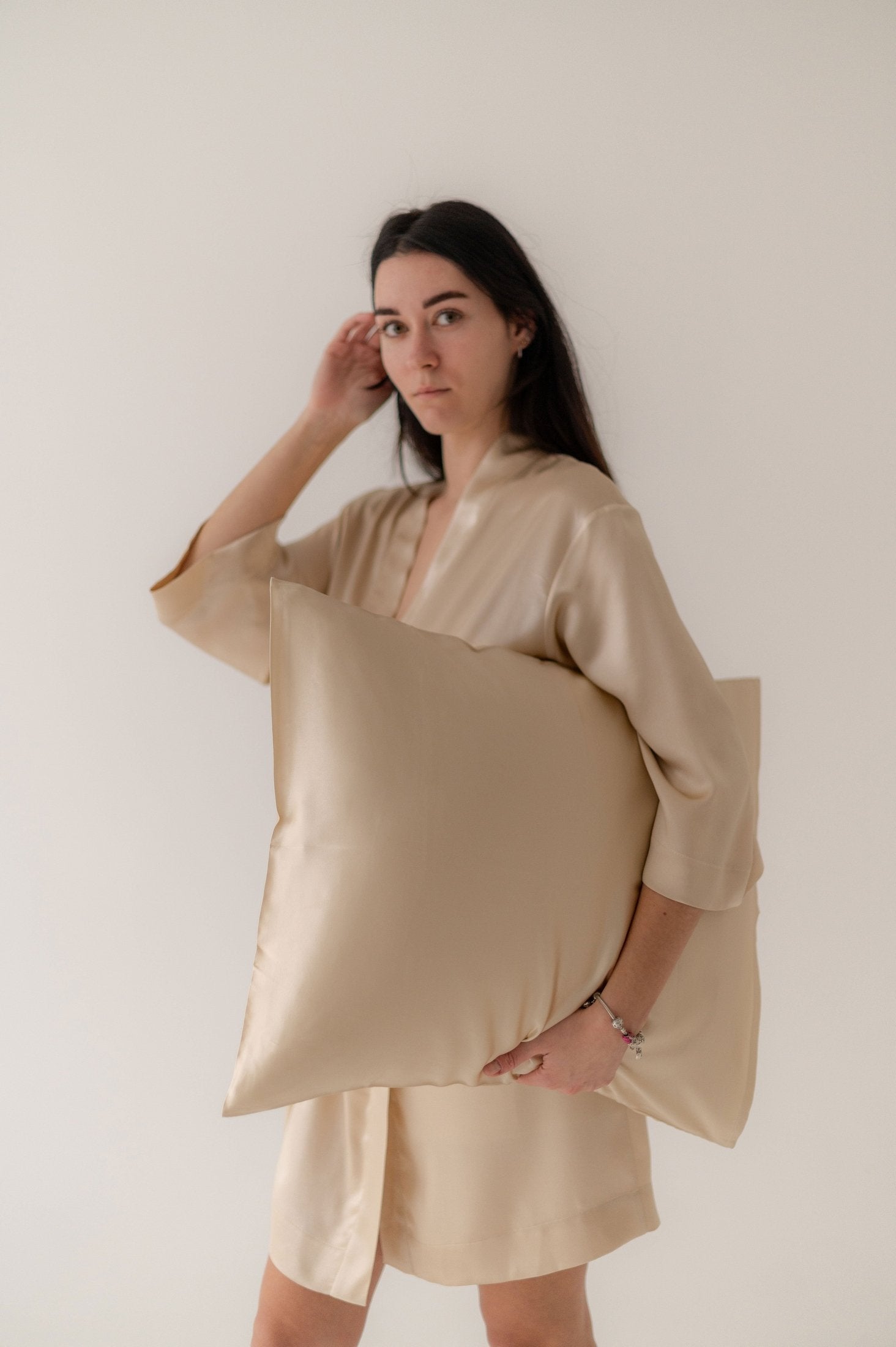 25 Momme Envelope Silk Pillowcase - Golden Champagne