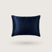 Deep Navy silk pillowcase with envelope closure, 100% mulberry silk, 23 momme, 6A grade, OEKO-TEX certified – SilkWide