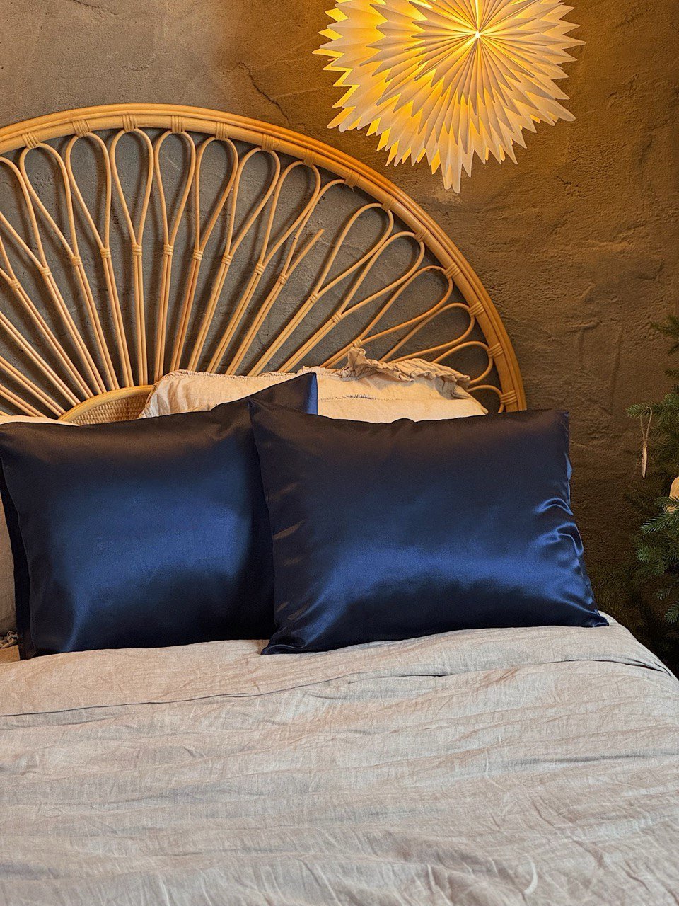 Deep Navy Luxurious Silk Pillowcase by SilkWide