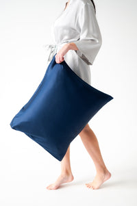25 Momme Envelope Silk Pillowcase - Deep Navy