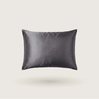 Graphite silk pillowcase with envelope closure, 100% mulberry silk, 23 momme, 6A grade, OEKO-TEX certified – SilkWide