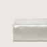 Natural silk fitted sheet Damask Nature / Soho on a mattress, 100% silk satin, 28 momme, OEKO-TEX certified, made in Germany – SilkWide