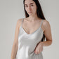 25 Momme Mulberry Silk Shirt - Stardust Silver