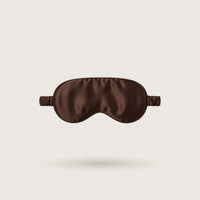 Choco Brown silk sleep mask with silk-covered strap, 100% mulberry silk, 23 momme, OEKO-TEX certified – SilkWide