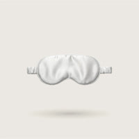 Stardust Silver silk sleep mask with silk-covered strap, 100% mulberry silk, 23 momme, OEKO-TEX certified – SilkWide