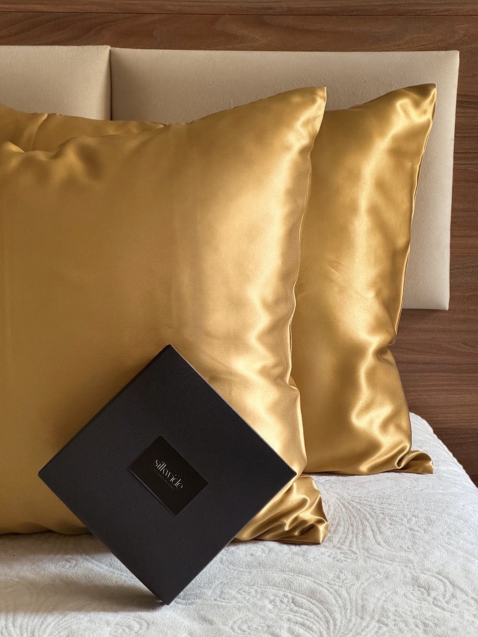 silk pillowcase gold