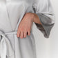 25 Momme Mulberry Silk Robe - Stardust Silver