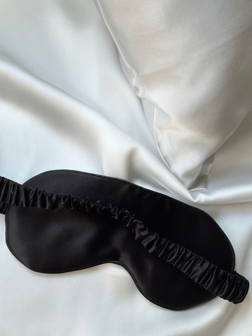 Pure Mulberry Silk Sleep Mask - Midnight Black