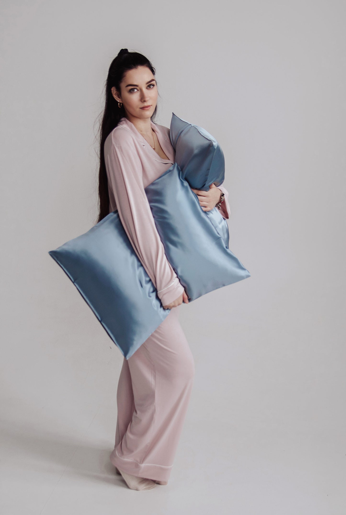 Шелковая наволочка - Небесно-голубой, 23 Момм