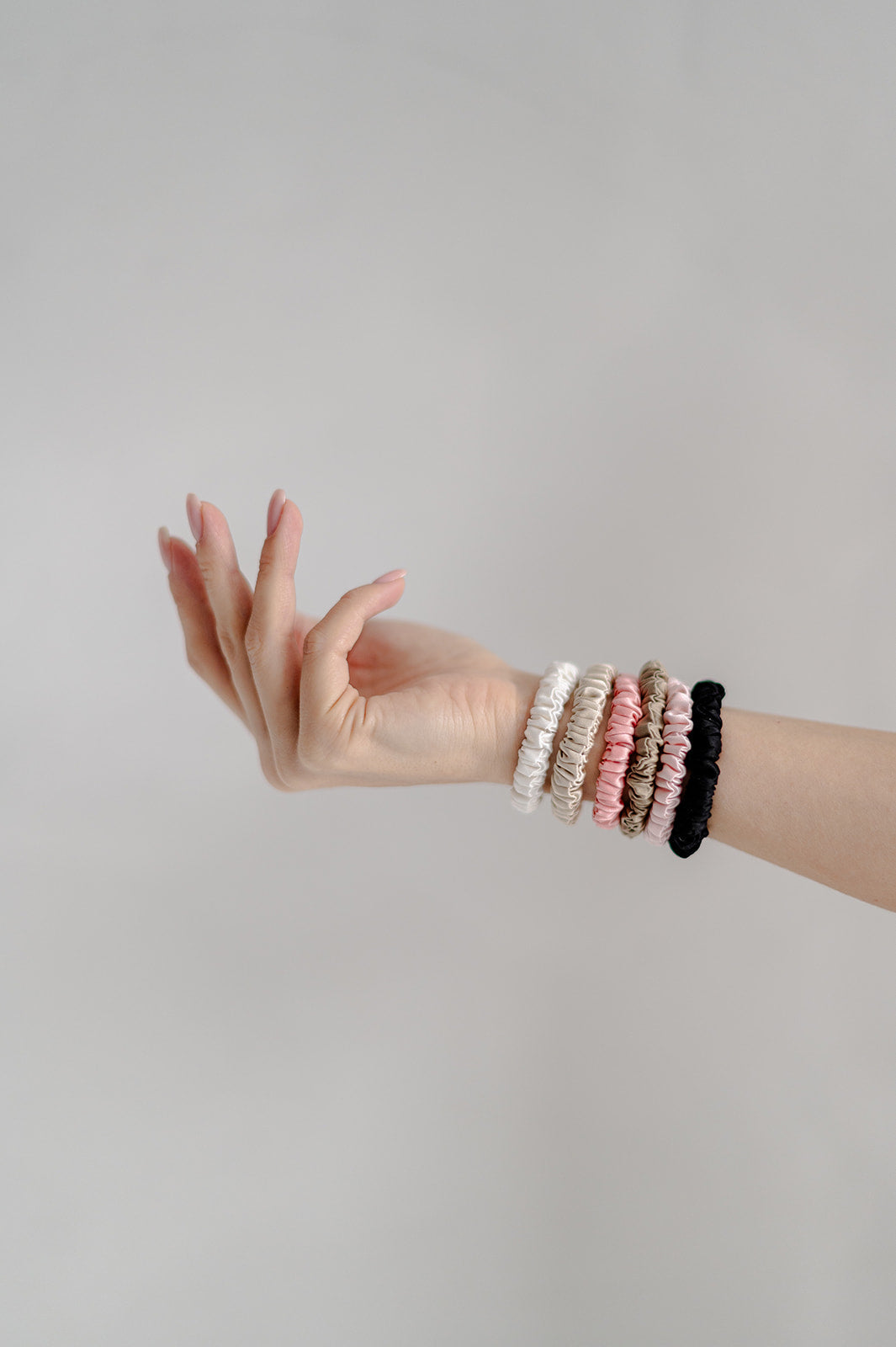 Small Pure Silk Scrunchie for Gentle Hold