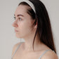 Minimal Natural Silk Headband - Moon Pearl