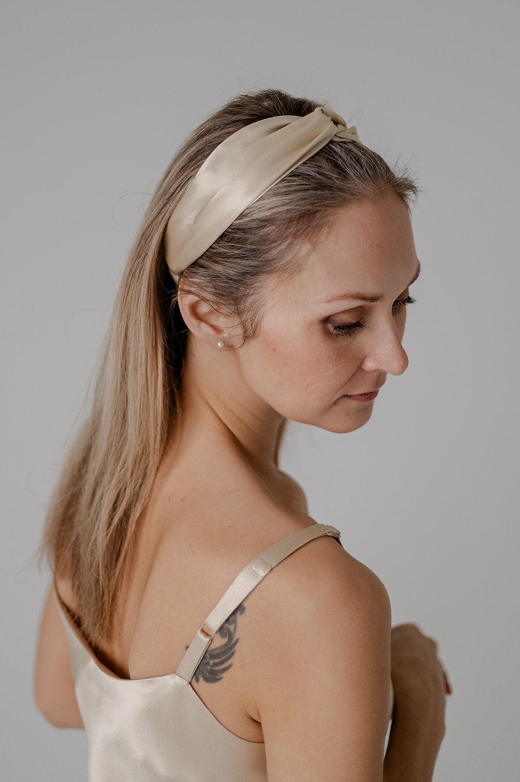 Pure Mulberry Silk Headband - Golden Champagne