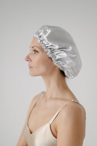 25 Momme Mulberry Silk Bonnet - Stardust Silver
