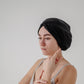 25 Momme Mulberry Silk Bonnet - Midnight Black