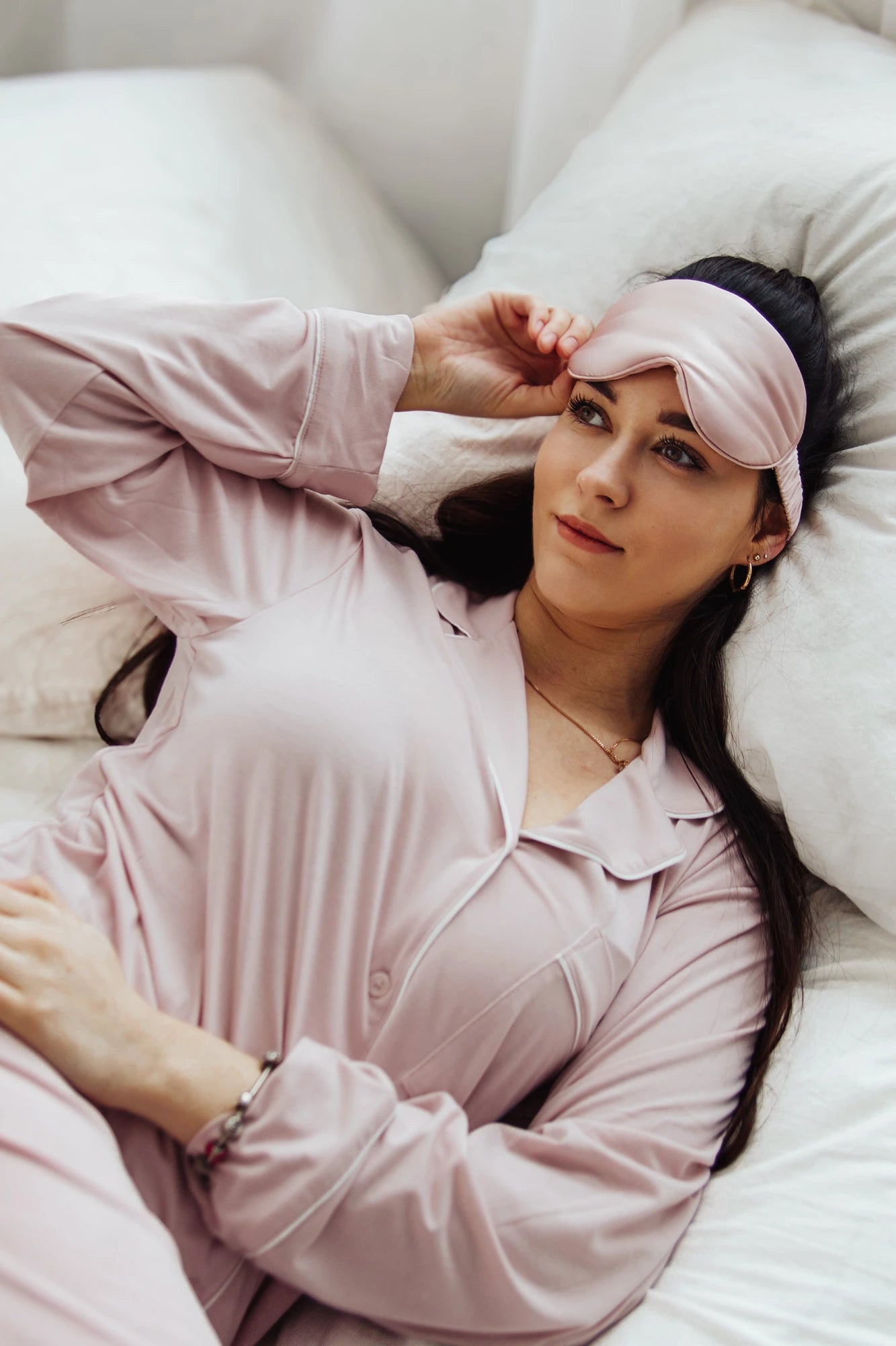 Premium Silk Sleep Mask - Powder Pink