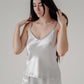 25 Momme Mulberry Silk Shirt - Stardust Silver