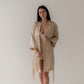 25 Momme Mulberry Silk Robe - Golden Champagne