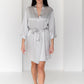 25 Momme Mulberry Silk Robe - Stardust Silver